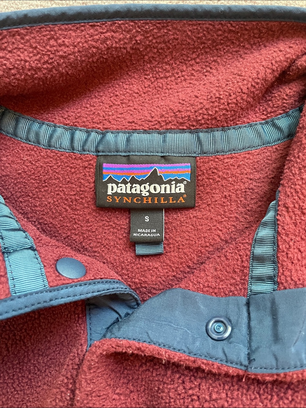Patagonia Synchilla Fleece - Burgundy & Dusty Rose - Picture 4 of 4